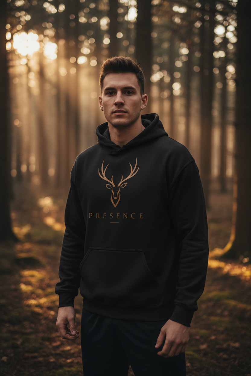 Czarna bluza PRESENCE z modelem