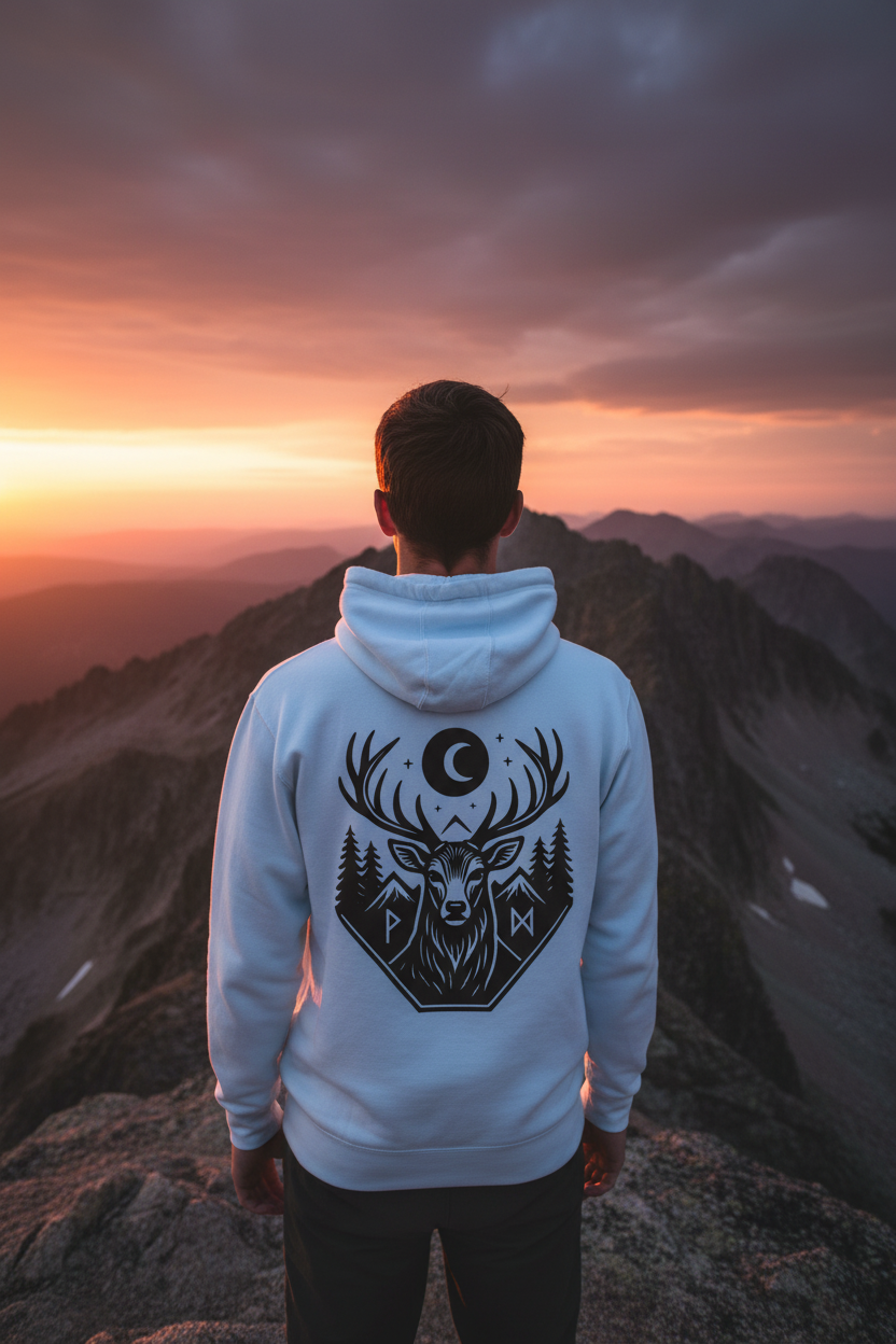 Deer hoodie góry