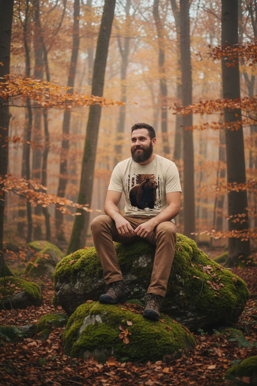 Forest Bear lifestyle - autumn rock