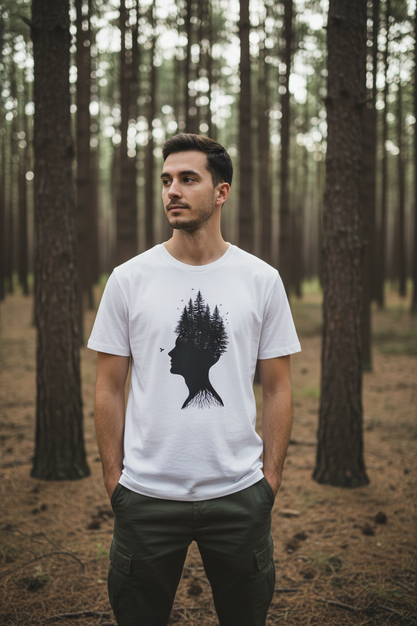Forest Mind - man in forest white