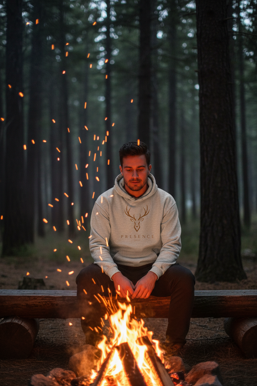 Presence hoodie ognisko