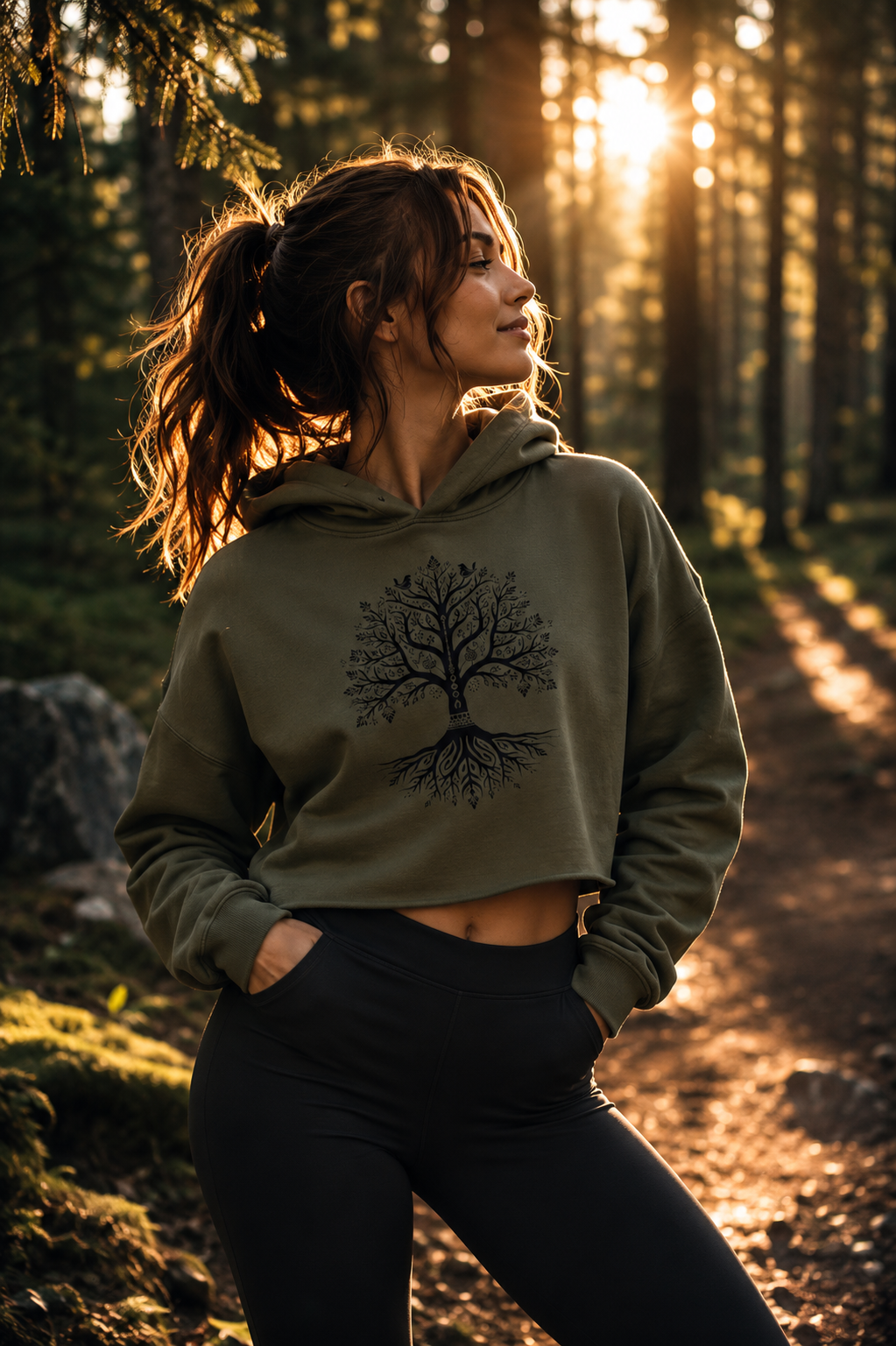 Tree of Life - Crop Hoodie